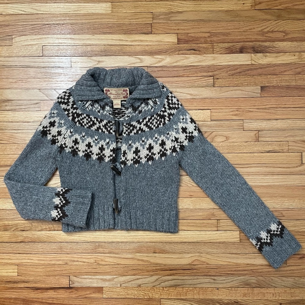 Vintage ABERCROMBIE & FITCH Wool Cardigan Ski Sweater